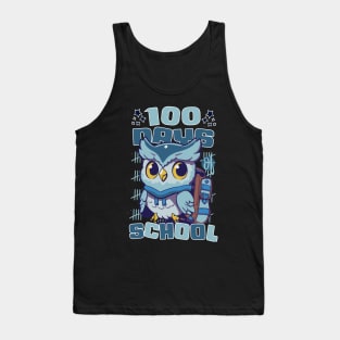 100 days of school featuring a Cute owl with a bagpack #3 Tank Top